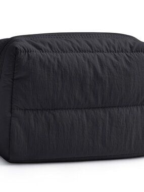 Puffy Makeup Bag Travel Toiletry Bag, Quilted Cosmetic Bag for women